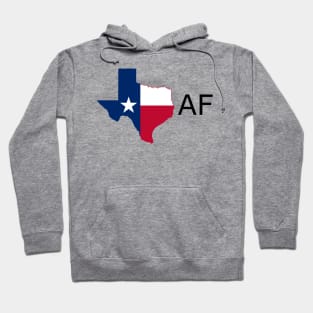 Texas Flag State Outline AF (black) Hoodie